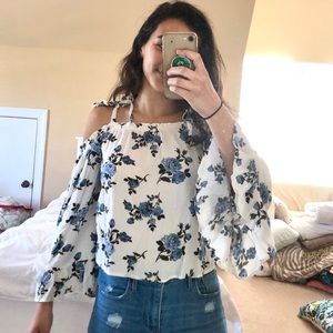 Floral off-the-shoulder top